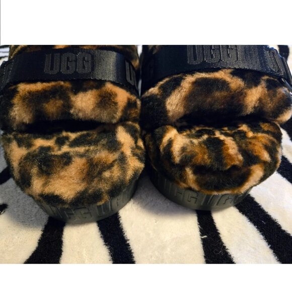 UGG Fluffita Panther/Animal/Leopard/Cheetah Platform Slipper/Sandal/Slide NWOB - Picture 10 of 16